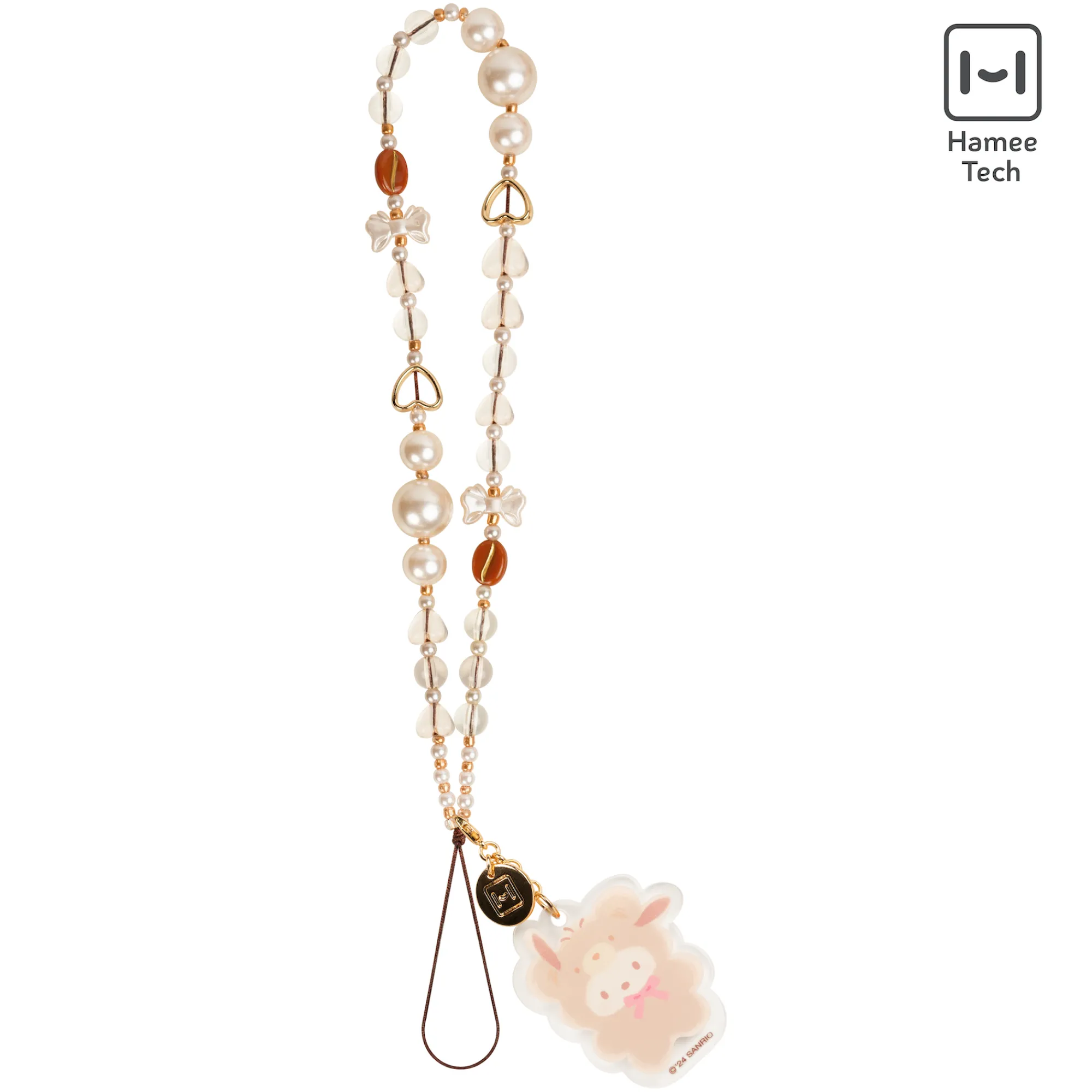 Hamee.com - Hamee US Pochacco Latte Bear Beaded Charm Mobile Phone Wrist Strap