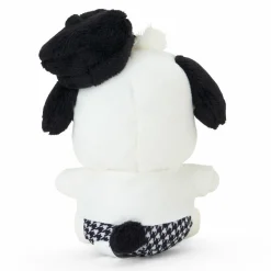 Japan Original Pochacco Plush Mascot Keychain (Silver Houndstooth Series)