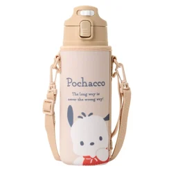 Japan Original Pochacco Stainless Steel Water Bottle with Neoprene Carrier