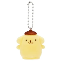 Japan Original Pompompurin Flocked Keychain Mascot
