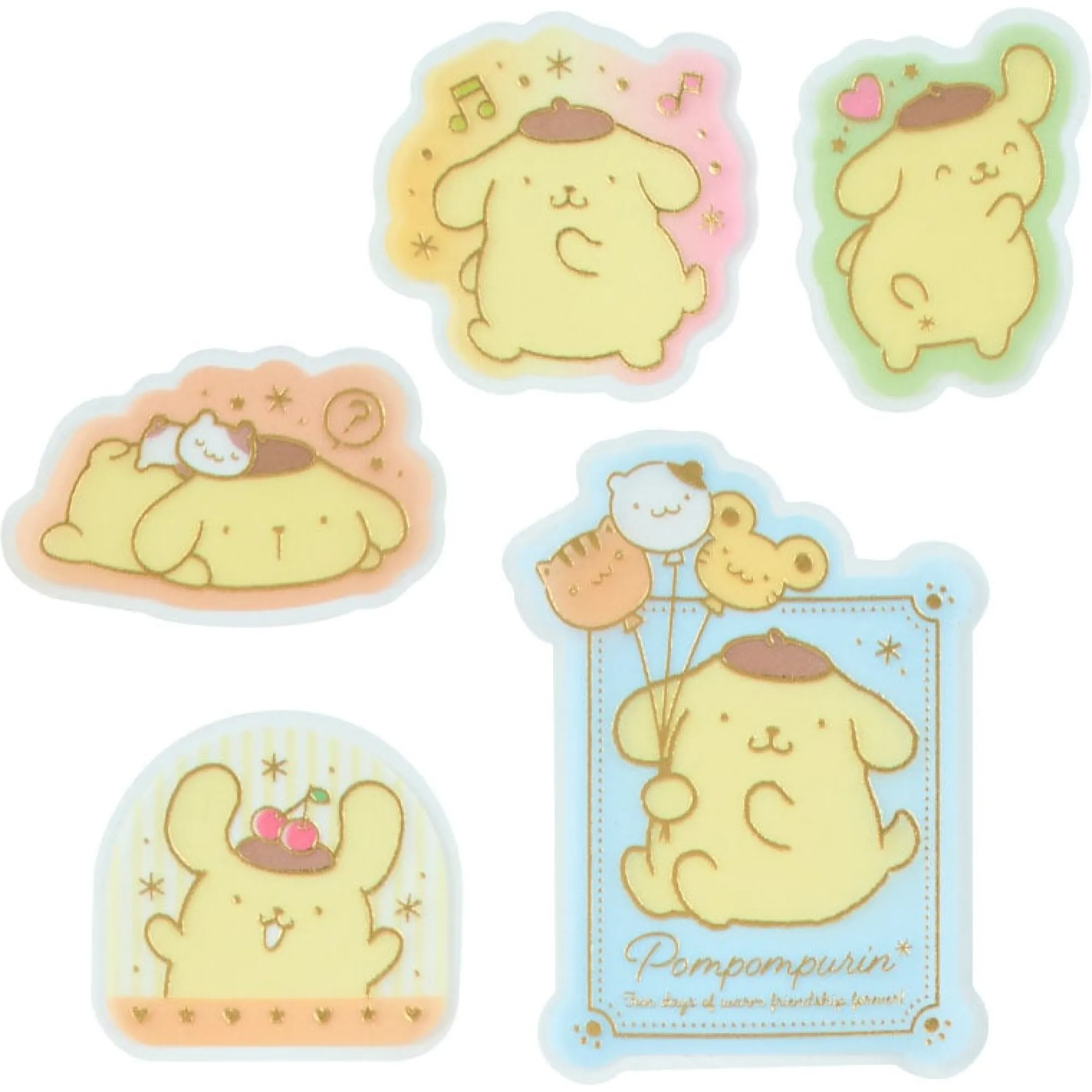 Japan Original Pompompurin 30-pc Mini Sticker Set
