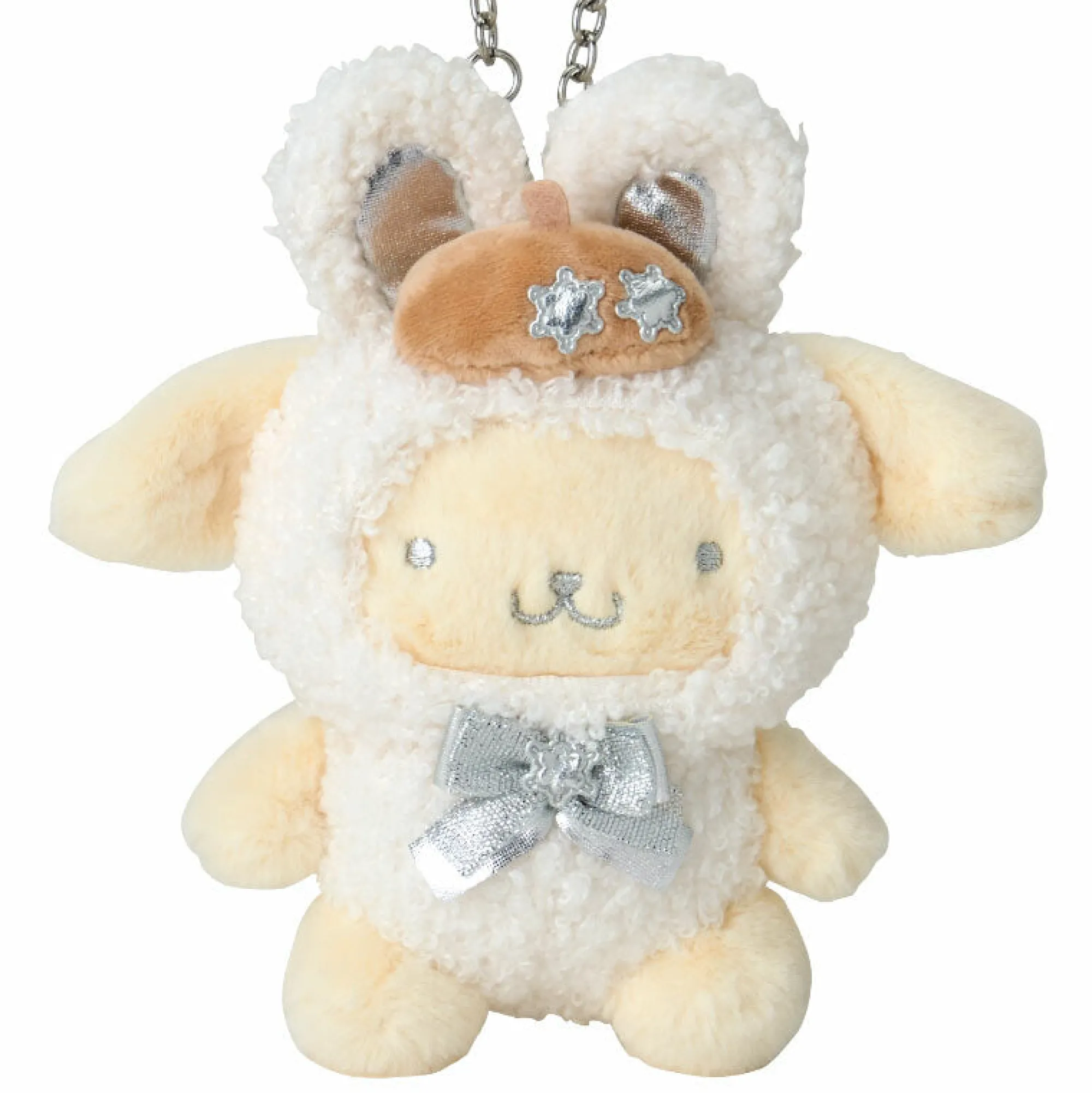 Japan Original Pompompurin Plush Mascot Bag Charm (Snow Bunny Series)