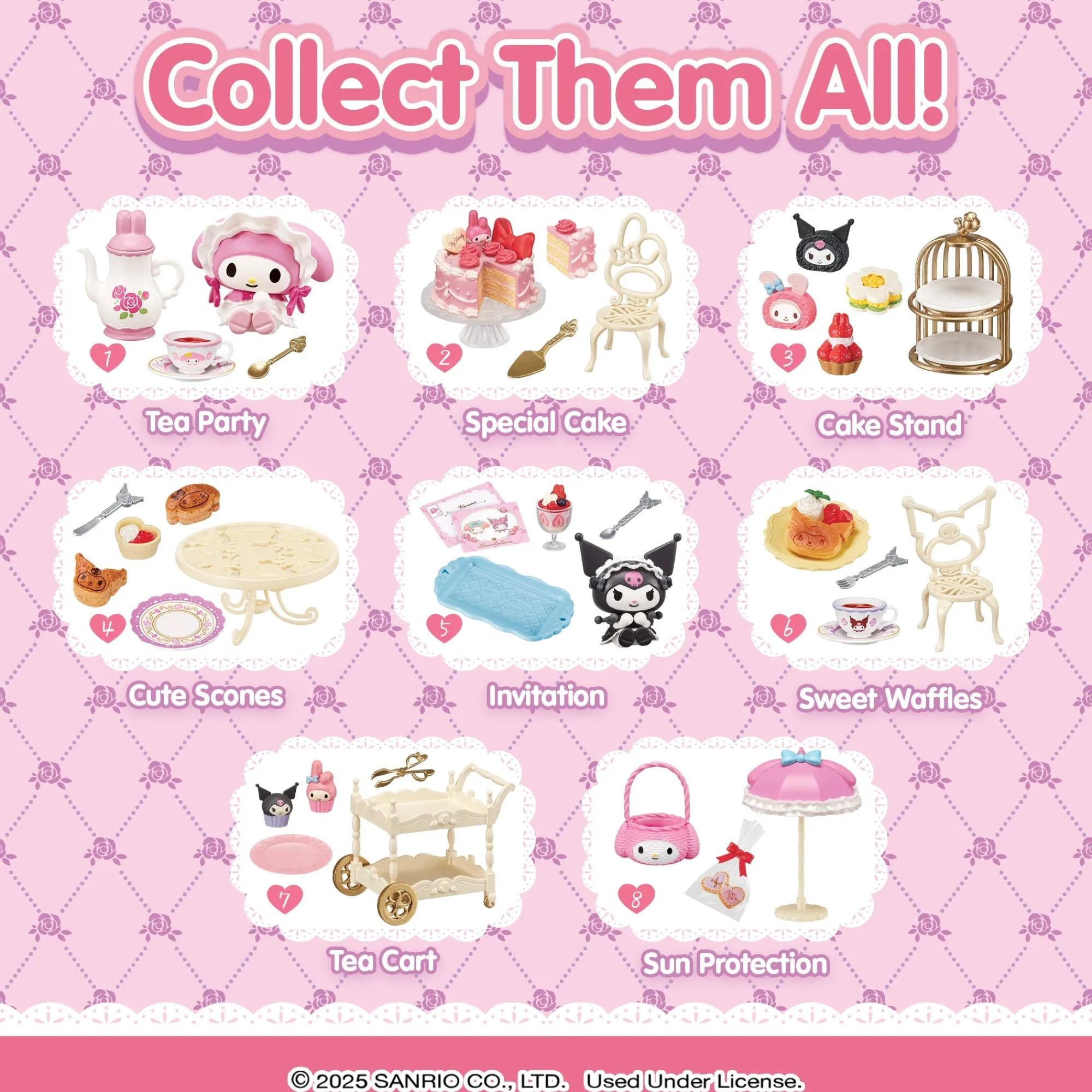 Hamee.com - Hamee US Re-Ment My Melody & Kuromi Sweet Tea Party Blind Box Figure Set