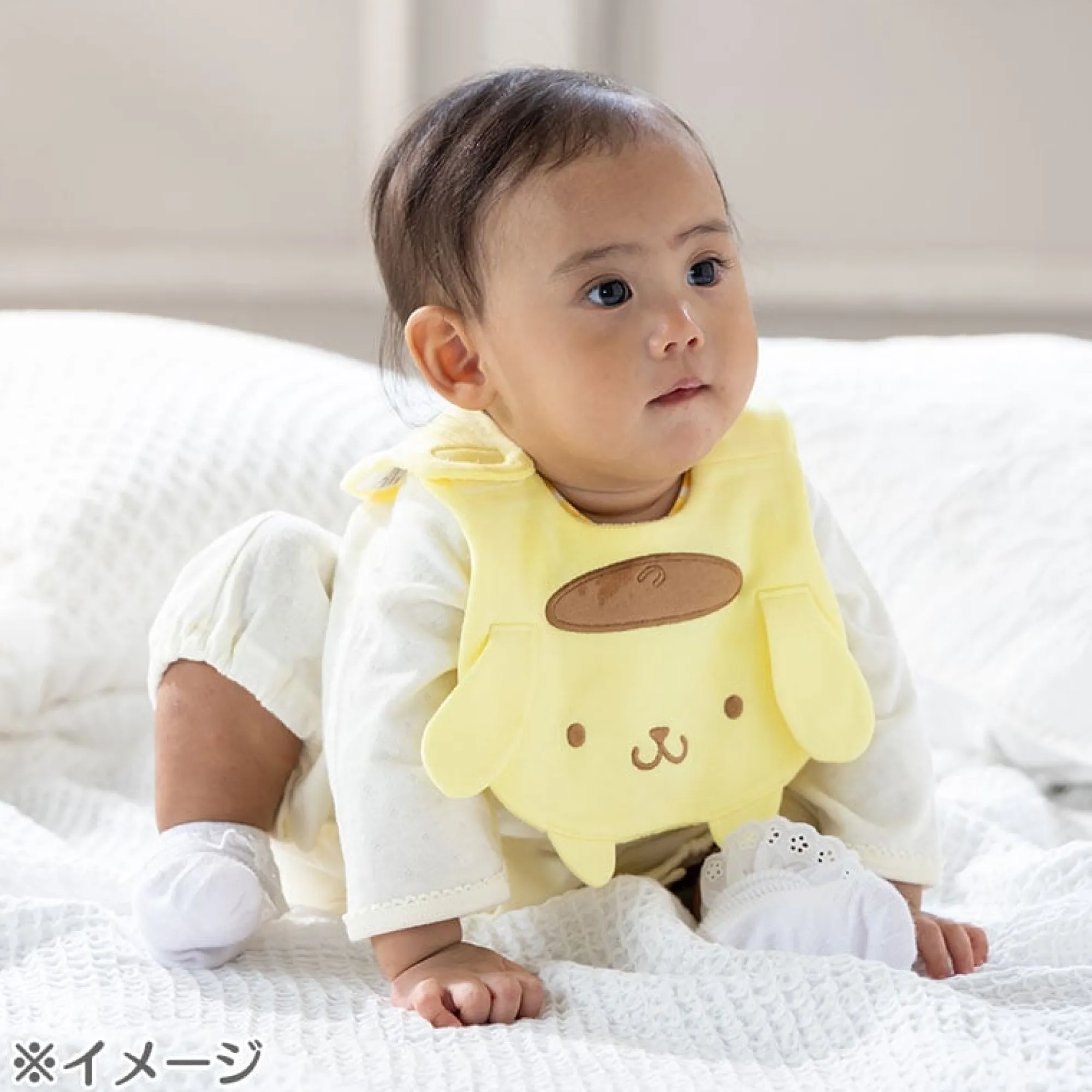 Kids Japan Original Sanrio Baby Organic Cotton Pompompurin Face Bib