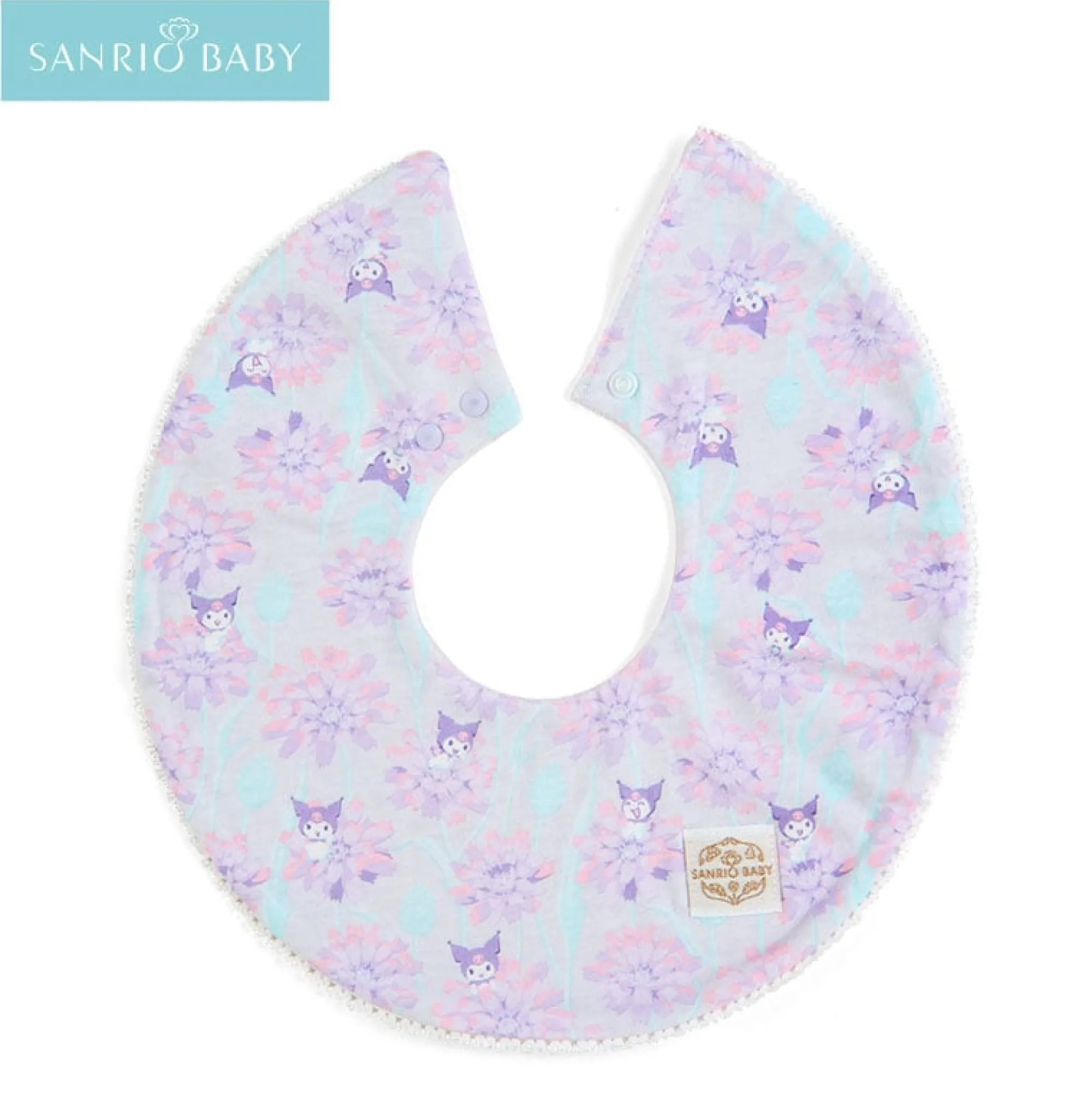 Kids Japan Original Sanrio Baby Organic Cotton Kuromi Bib