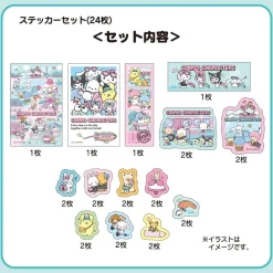 Japan Original Sanrio Character 24-pc Mini Sticker Pack (Day at the Funfair Series)