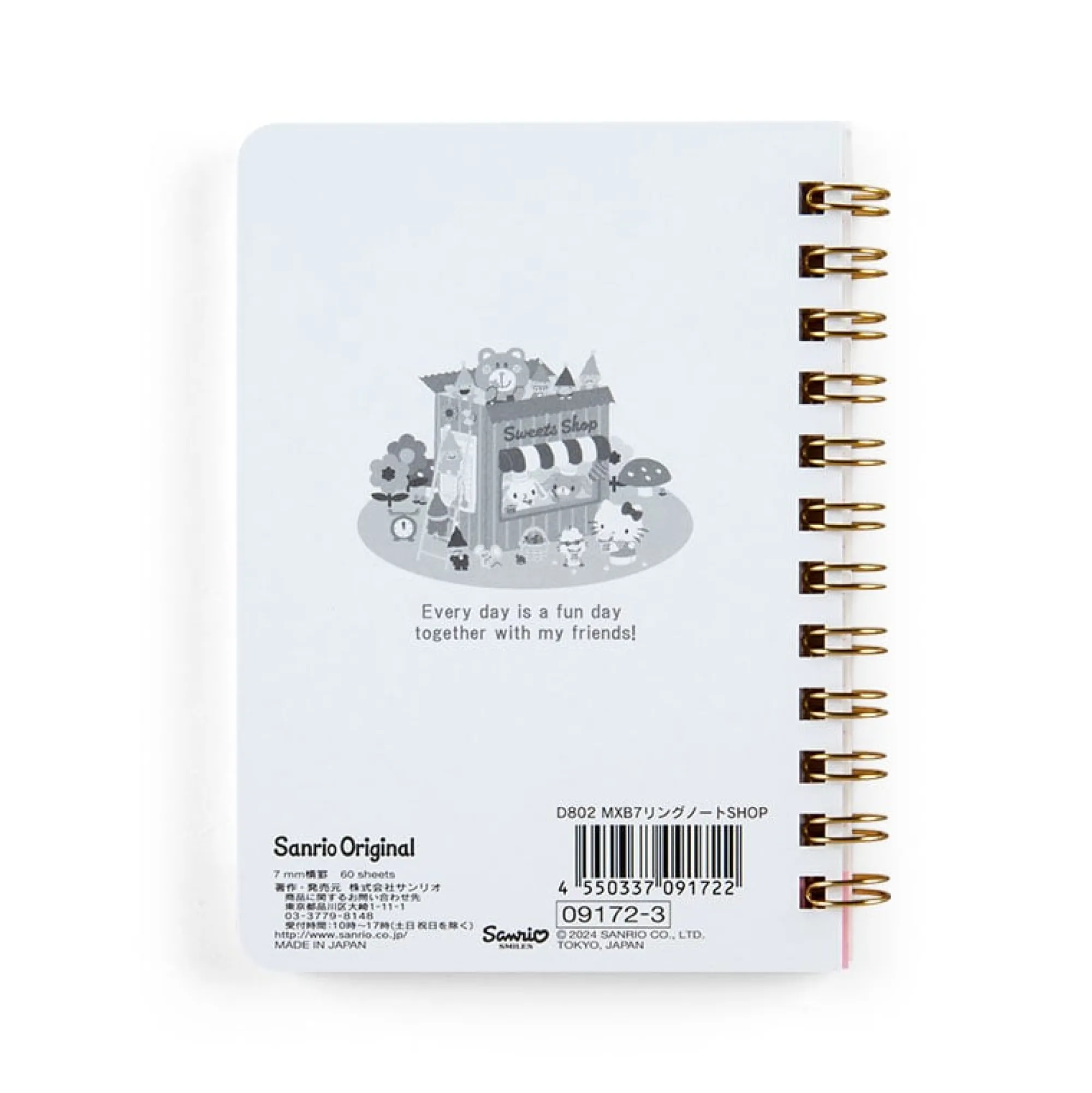Japan Original Sanrio Characters Compact Ruled Notebook