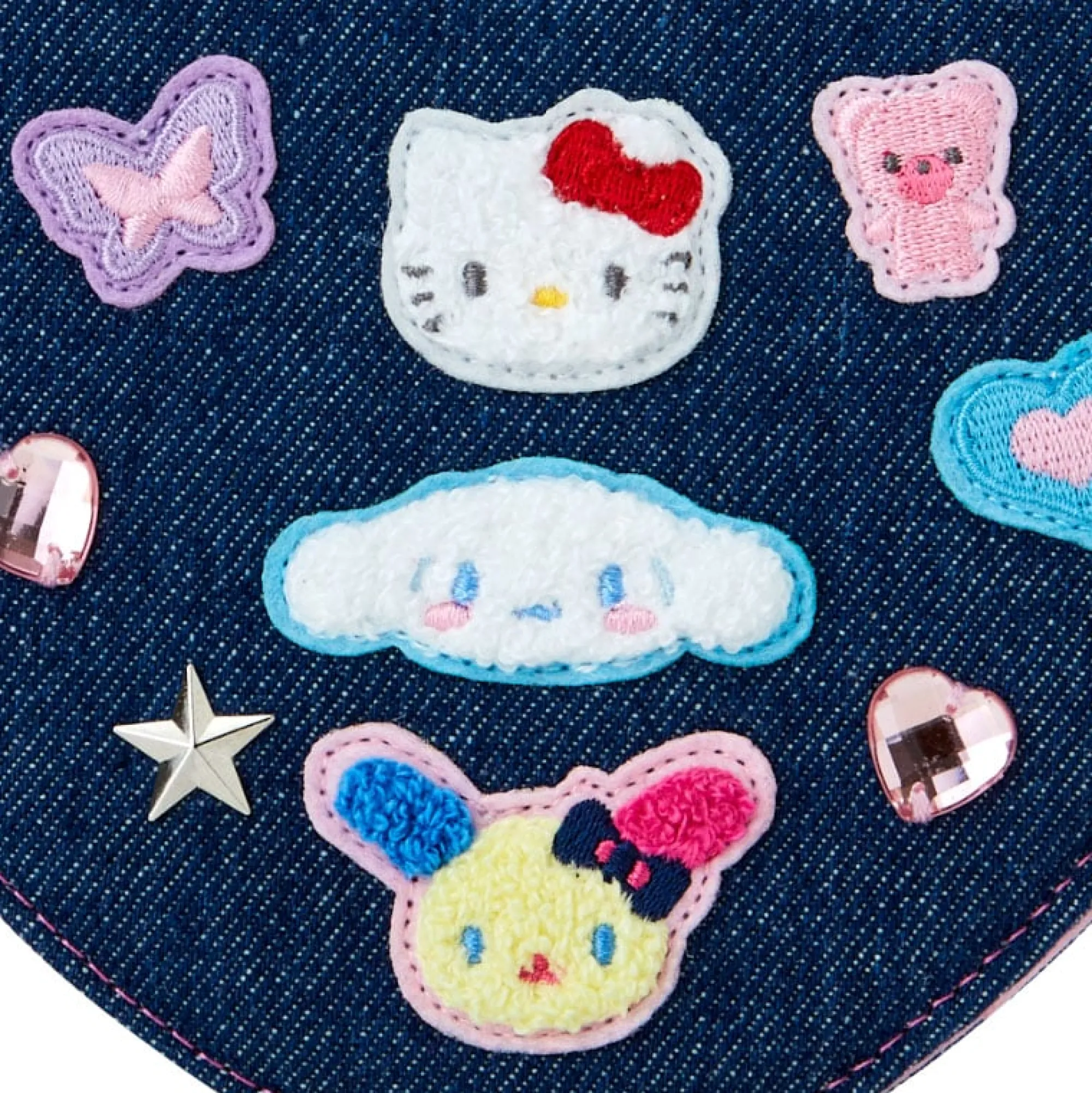 Japan Original Sanrio Characters Folding Stand Mirror (Denim Patch Series)