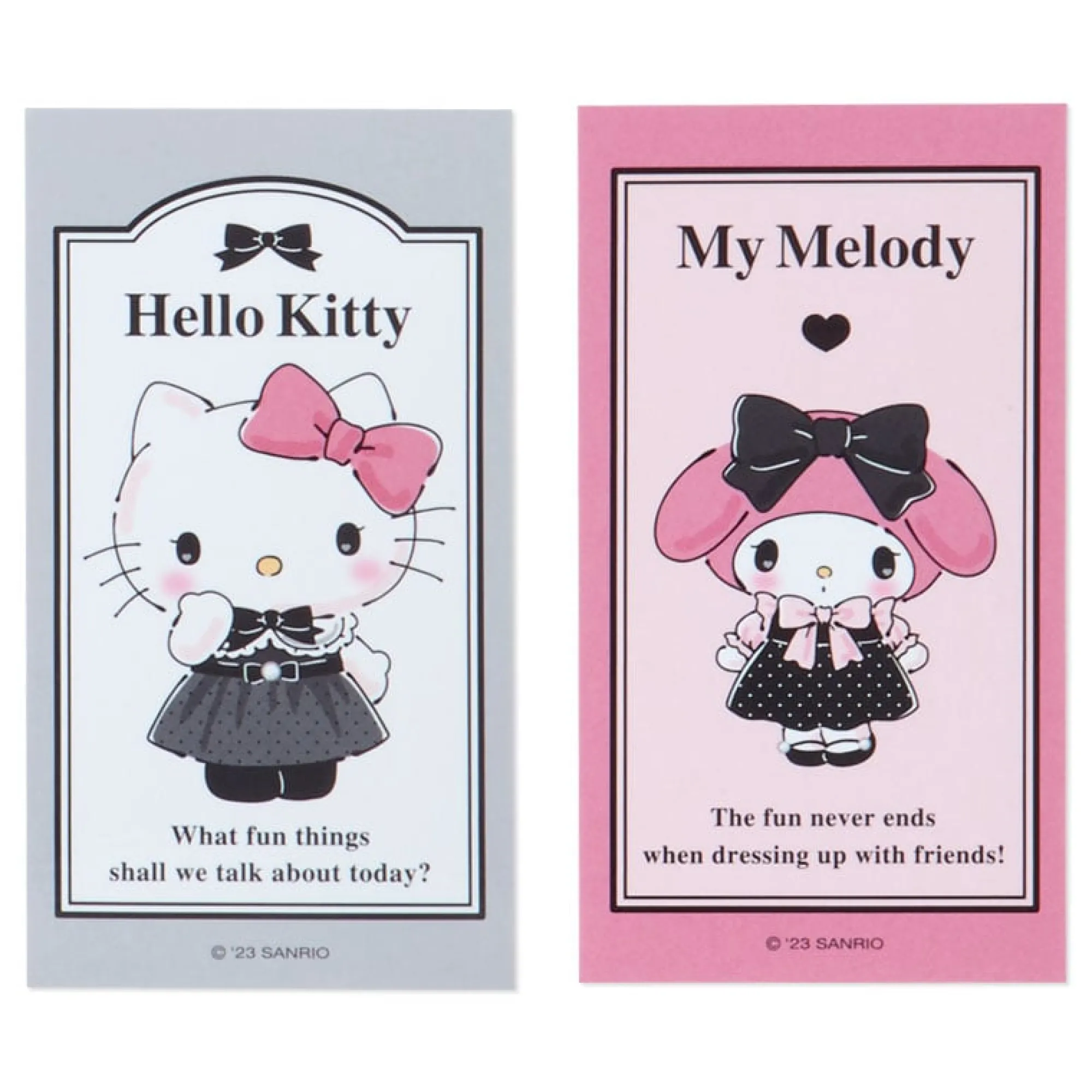 Japan Original Sanrio Characters ID Badge Holder & Sticker Set (Pretty Party Series)