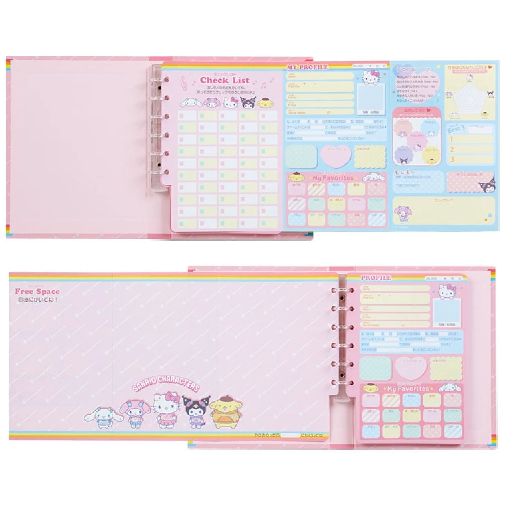 Japan Original Sanrio Characters Mini Profile Binder Notebook (My Profile Series)
