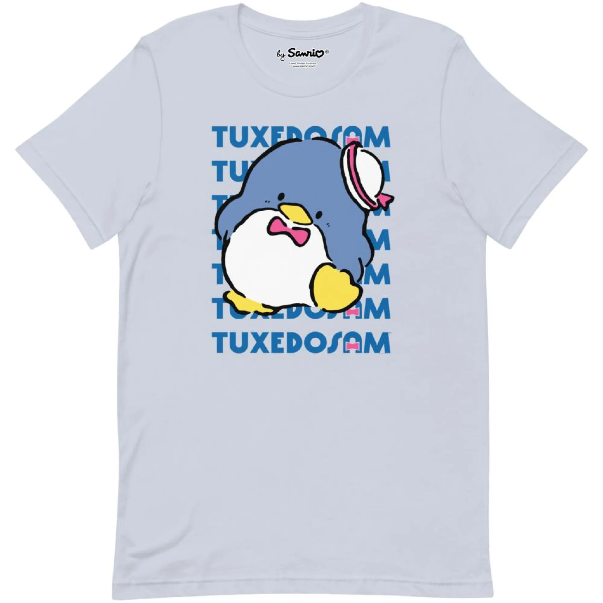 Printful Tuxedosam Watashi Wa T-Shirt (Light Blue)