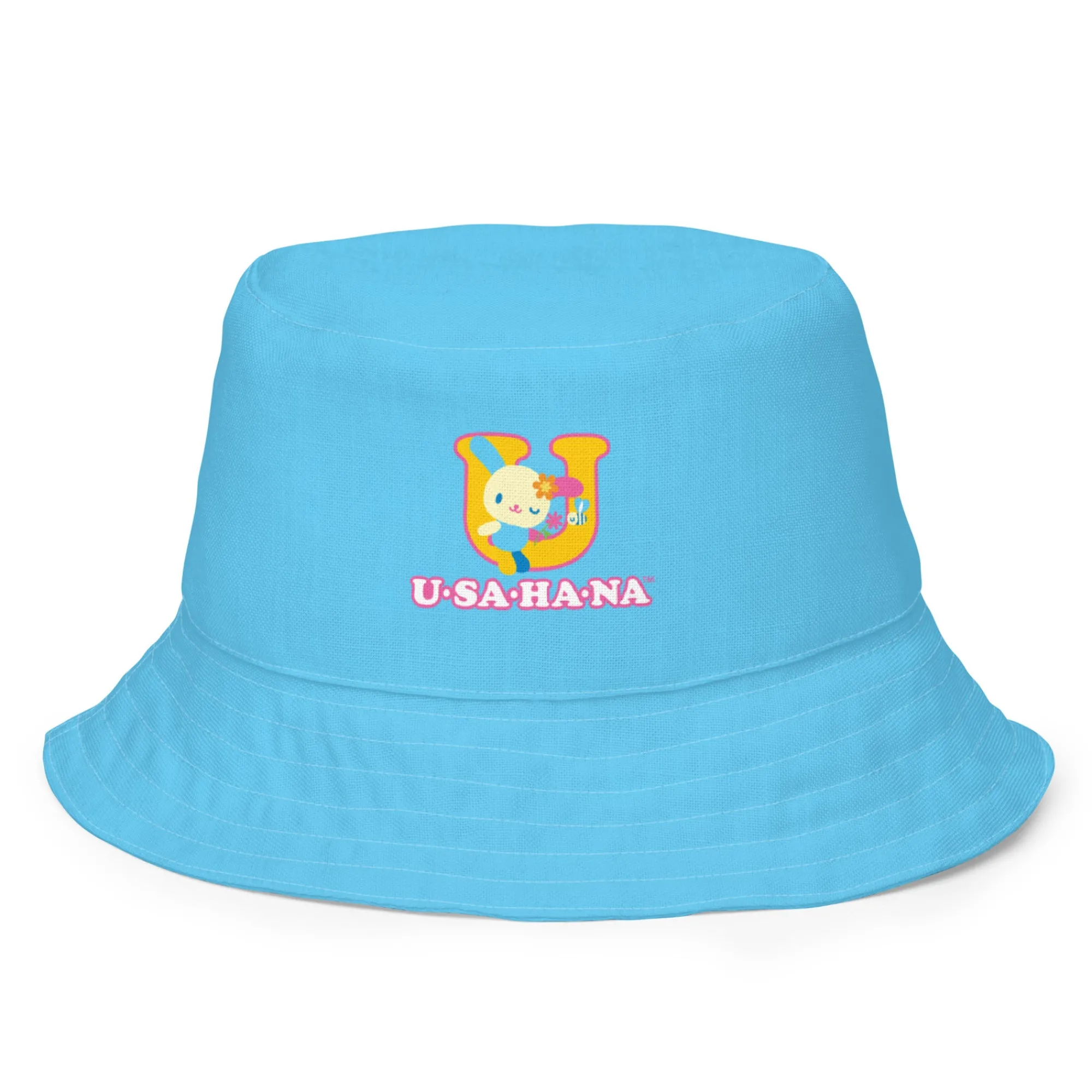 Printful U*SA*HA*NA Daisy Patchwork Reversible Bucket Hat