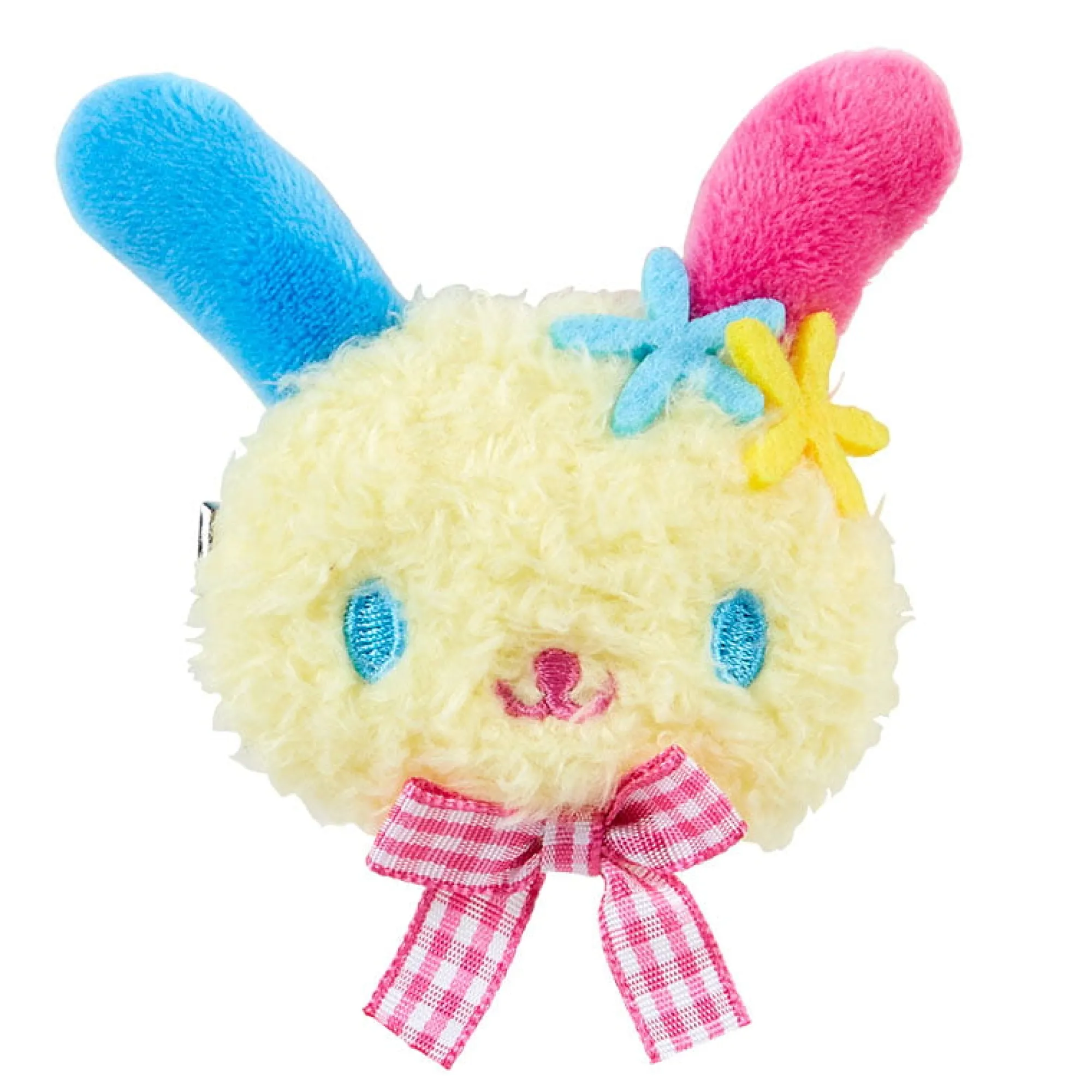 Japan Original U*SA*HA*NA Plush Hair Clip (Gingham Bow)